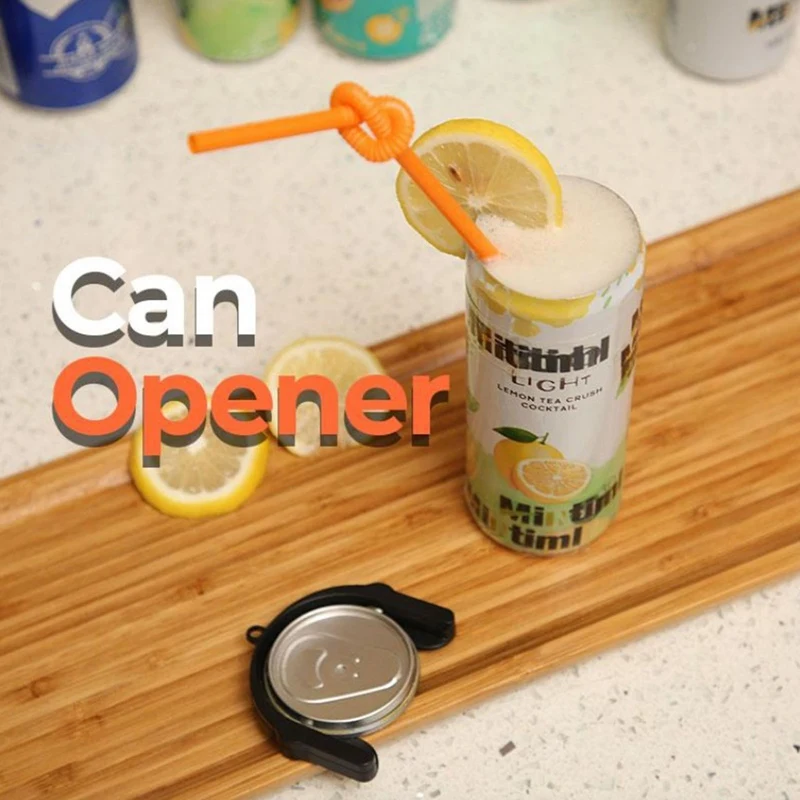 

Manual Topless Can Opener Hand Held Beer Can Openers Smooth Edge-Safety Easy Beer Openers for Bar Kitchen Camping Party Picnic