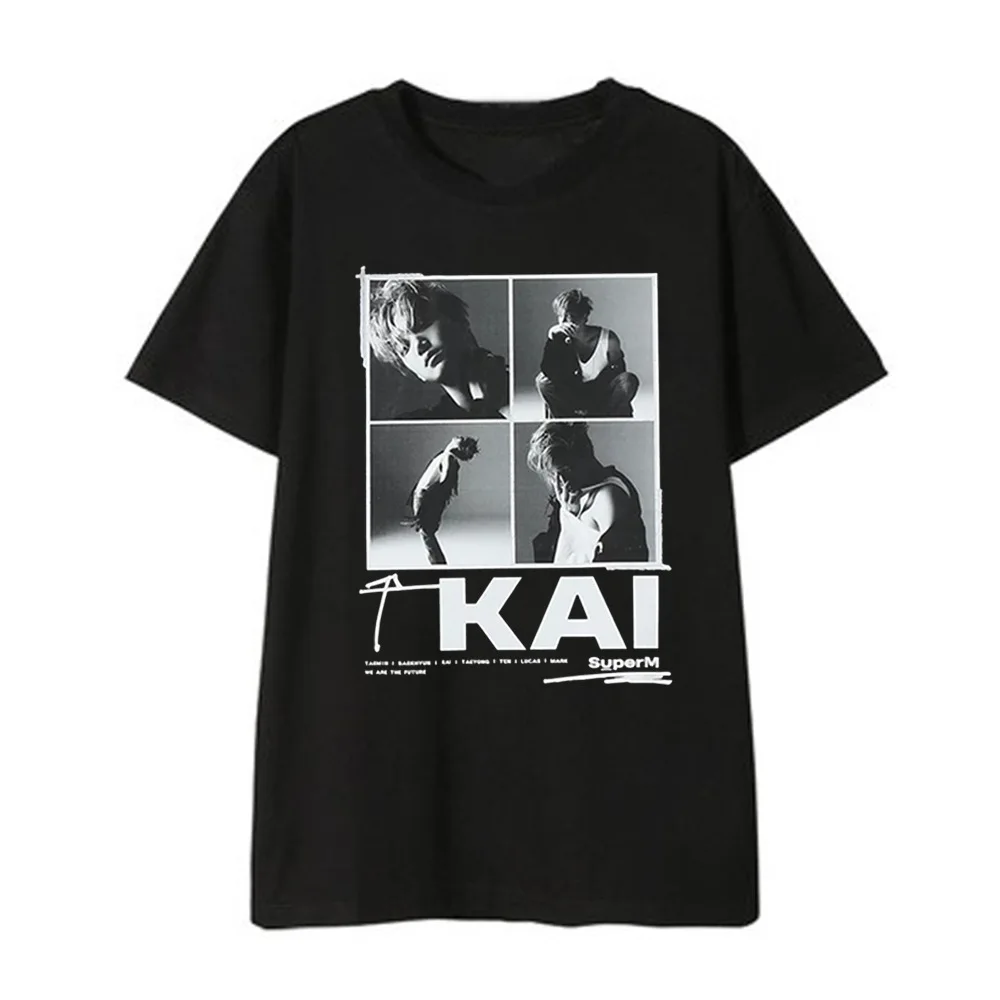 Футболка с коротким рукавом Lee Taemin BaekHyun KAI Taeyon MARK Lucas | Мужская одежда