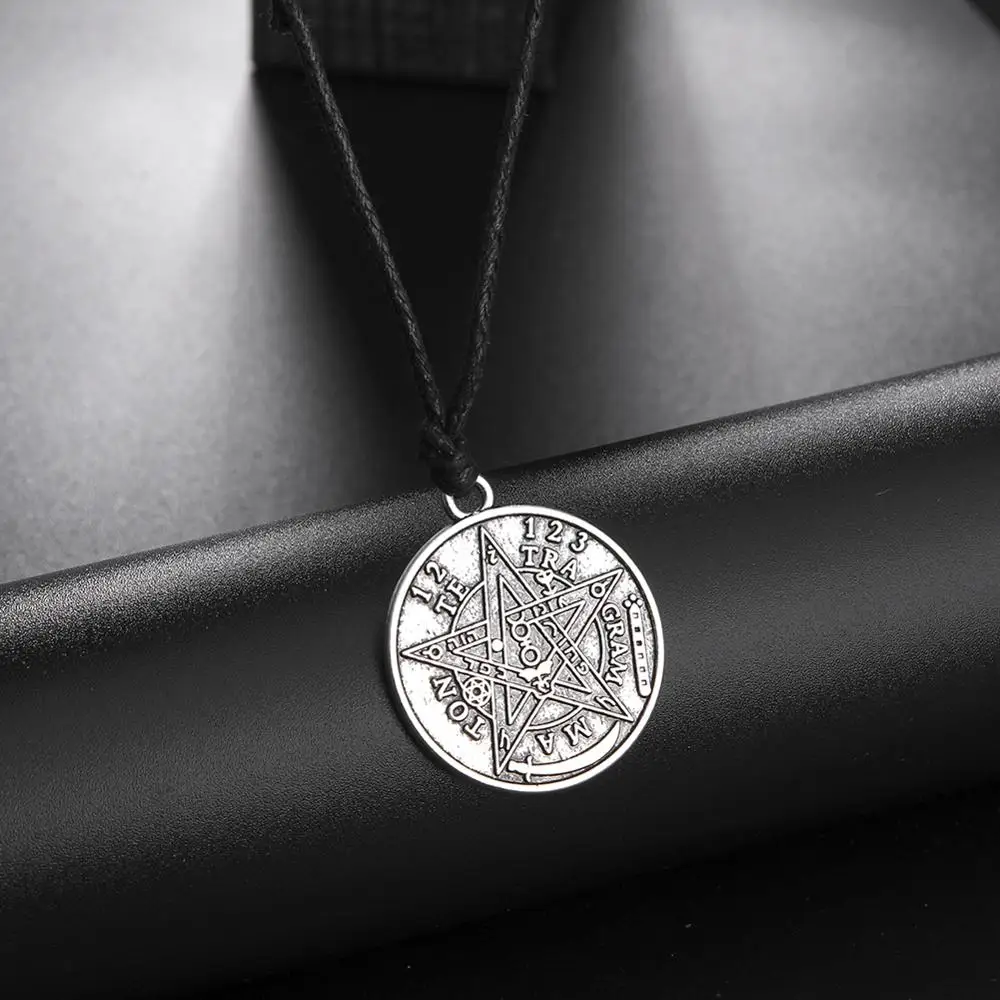 LIKGREAT сатаны тетраграмматон Пентаграмма пятиконечная звезда круглый кулон