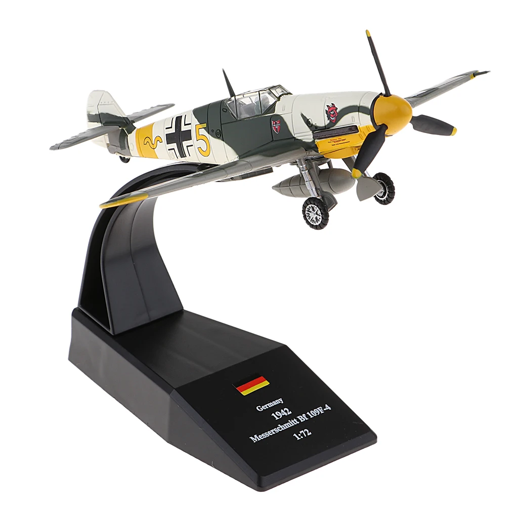1:72 Bf-109 / Me-109 немецкая модель поршневого самолета-бойца литой военный авиационный