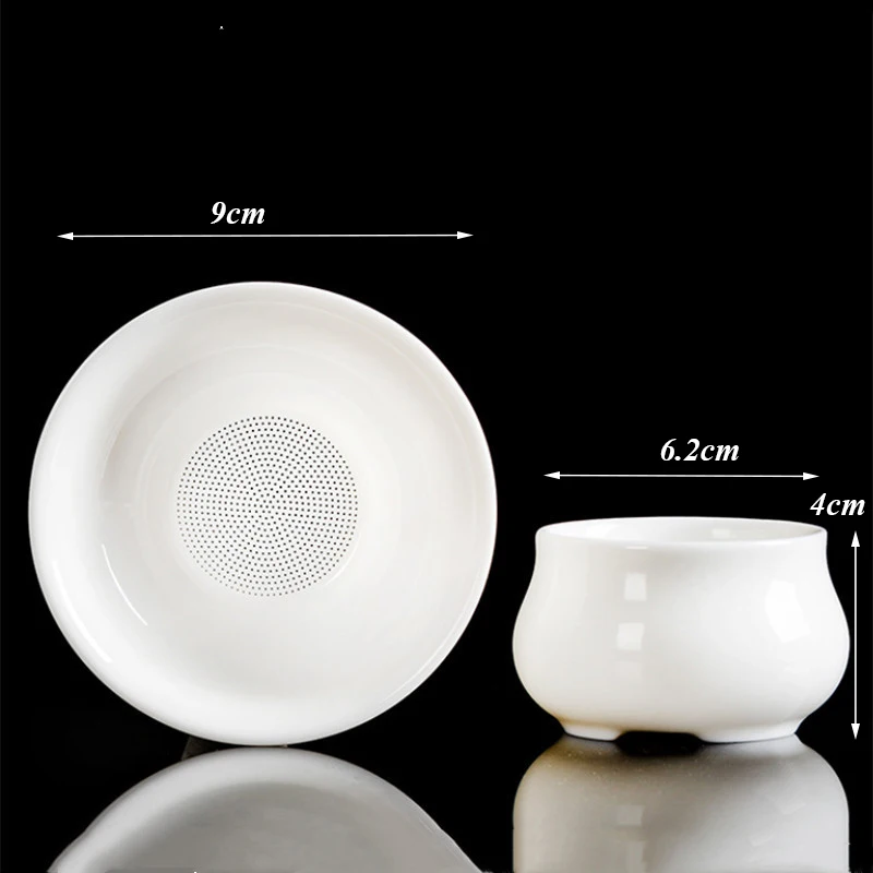 Белый фарфор Dehua Чай фильтр Керамика Творческий ситечки для чайная чашка