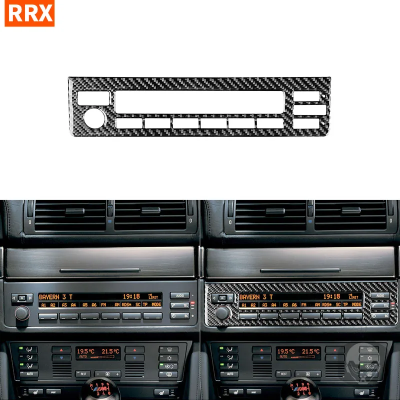 

Наклейки из углеродного волокна для BMW 5 серии M5 E39 1998 1999 2000 2001 2002 2003, чехол для центральной панели рамы, автомобильный аксессуар