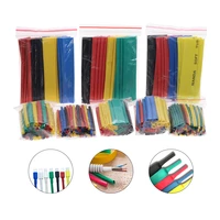 127140280328pcs assorted polyolefin heat shrink tubing tube cable sleeves wrap wire set 8 size multicolorblack