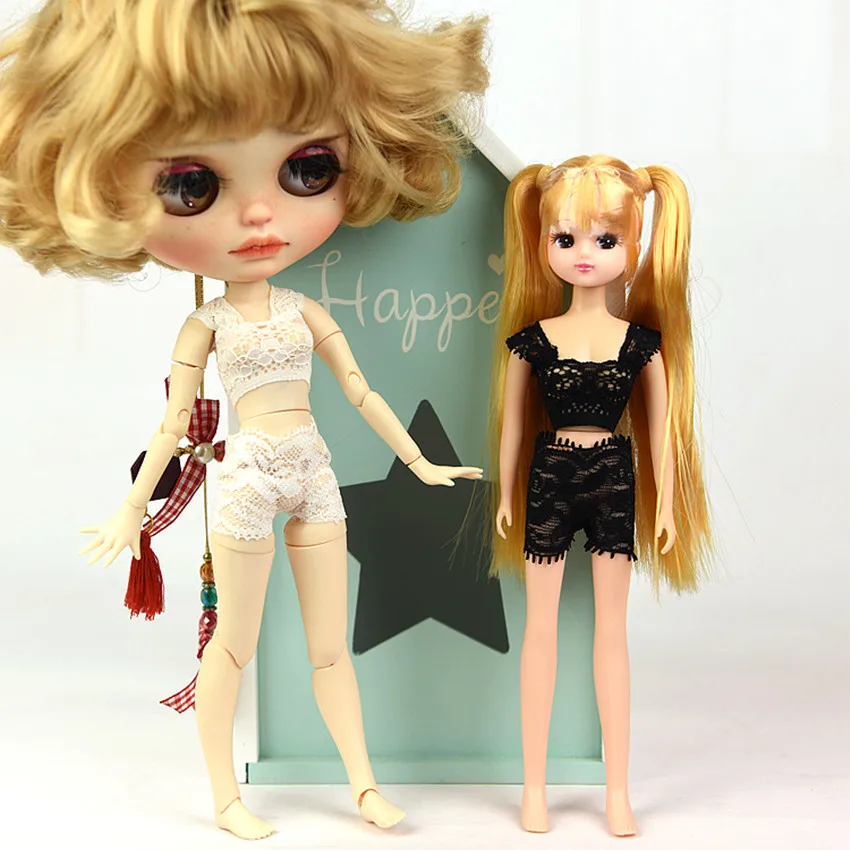 Одежда Blyth Dolls, нижнее белье, костюм, кружевной бюстгальтер и трусики, подходит для Blyth кукла 1/6, обычный, суставный, Azone, Licca Body, ледяная кукла