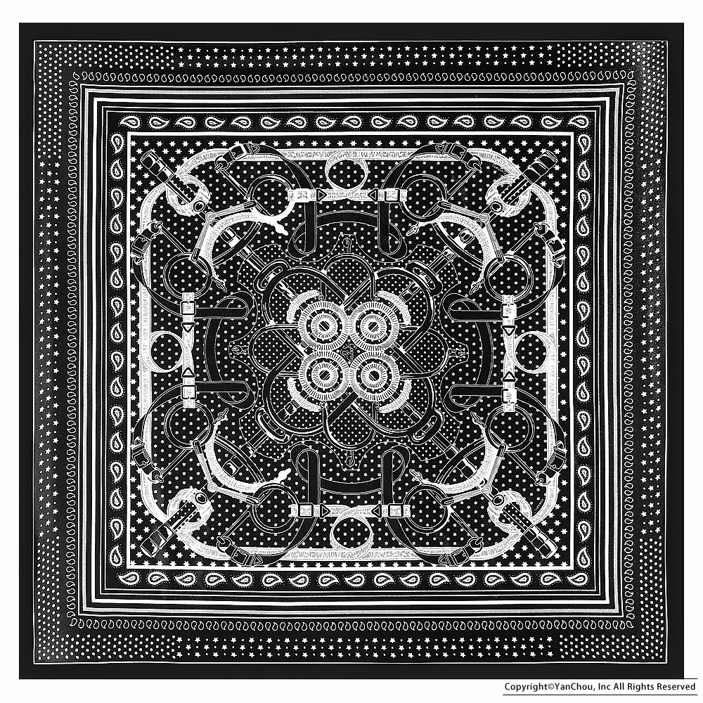 

Женский шёлковый квадратный шарф, 90x90 см