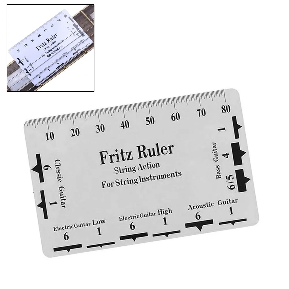 

Portable String Action Meter Ruler Measuring Tool For Guitar Bass Instrument Accessories Chord Action Gauge Measuring Ruler Part
