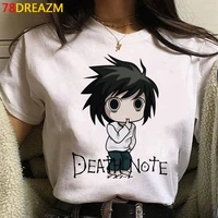 hot japanese anime death note t shirt women kawaii summer tops unisex cartoon graphic tees manga e girl fashion tshirt female