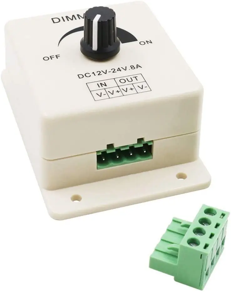 Interruptor de Regulagem de Intensidade Driver de Fita Controle de Fonte de Alimentação Luz de Cor Brilho Ajustável Lâmpada Única Led cc 12v 24v 8a