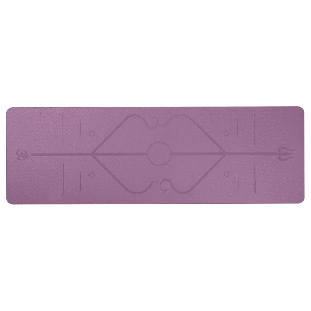 Purple with Line Зимние Нескользящие коврики для йоги из ТПЭ, безвкусные Пилатес, гимнастические упражнения, спортивные коврики для гостиной, для фитнеса, бодибилдинга с позиционной линией - Цвет: Purple with Line