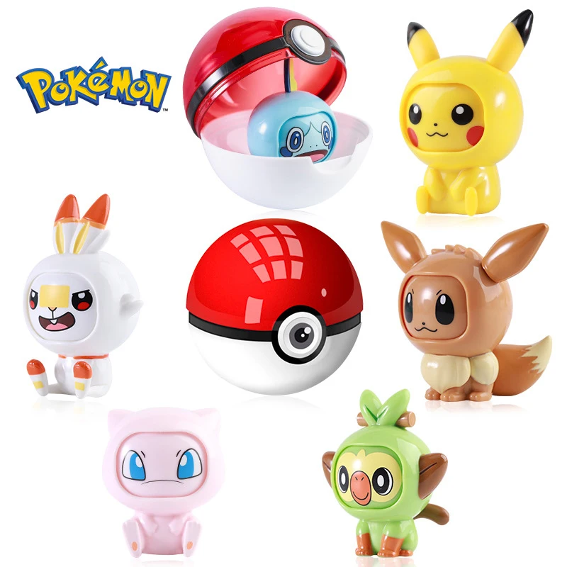 

6 шт., аниме-фигурки покемонов, куклы, Пикачу, чармандер, коллекционные аниме-фигурки, серия покемонов, модель покемонов, игрушки, фигурки-мод...