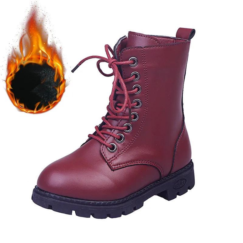 CUZULLAA ботинки для мамы и ребенка 2020 зимние детские модные девочек Ботинки Martin