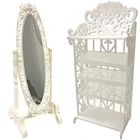 NK 2 предметанабор макияж Белое Зеркало + модная полка для обуви Милая мебель для Барби аксессуары куклы DIY игрушки DZ