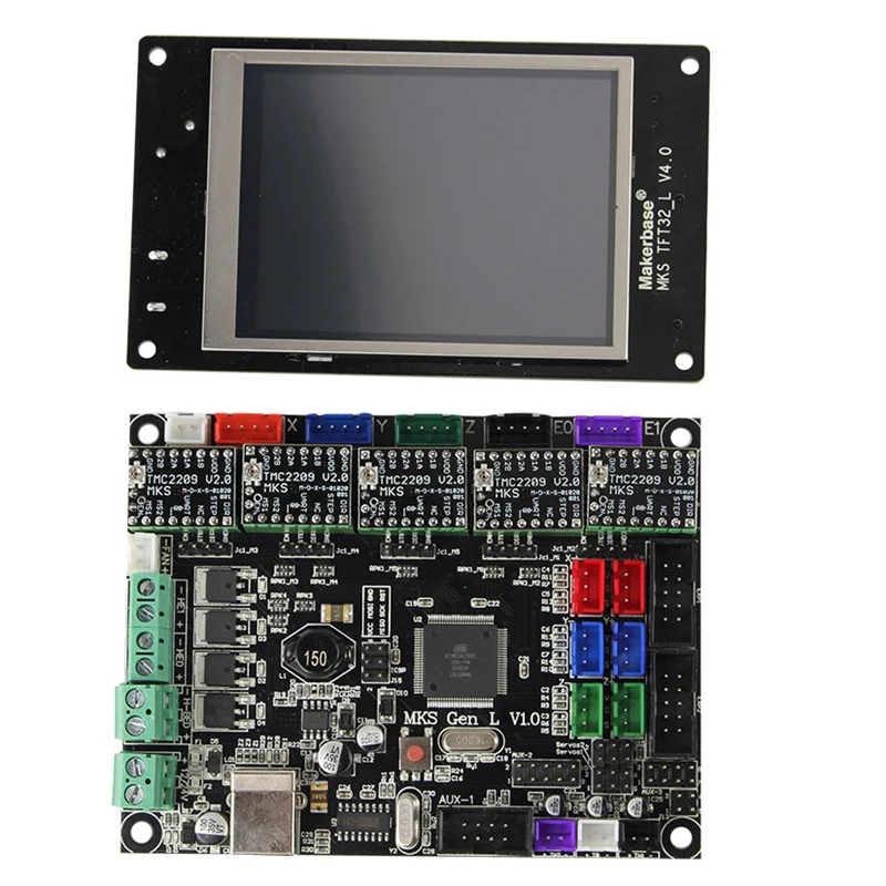 Makerbase 3D принтер аксессуары MKS GEN L + TMC2209 x 5 TFT32 цветной пресс экран драйвер