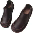 Балетки женские без застежки, натуральная кожа, плоская подошва, лоферы, обувь для осени, 100%