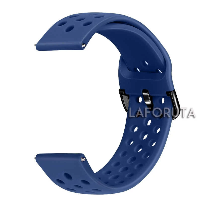 Navy blue Galaxy Watch Active Band 20 мм силиконовый ремешок для Xiaomi Huami Amazfit GTS samsung Watch 42 мм gear S2 спортивный браслет аксессуары - Цвет ремешка: Navy blue