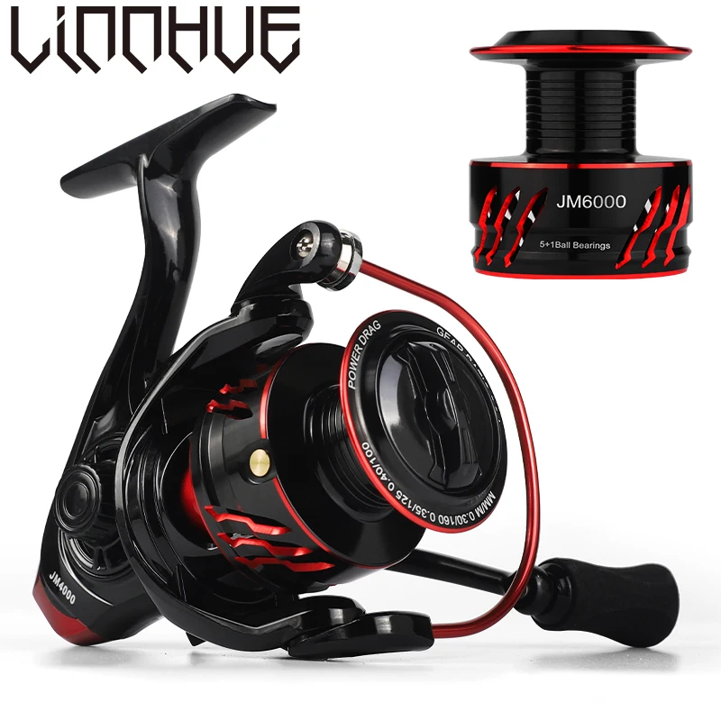 LINNHUE Fishing Reel 5+1BB Max 18kg Катушка для спиннинга Аксессуары рыбалки Оборудование