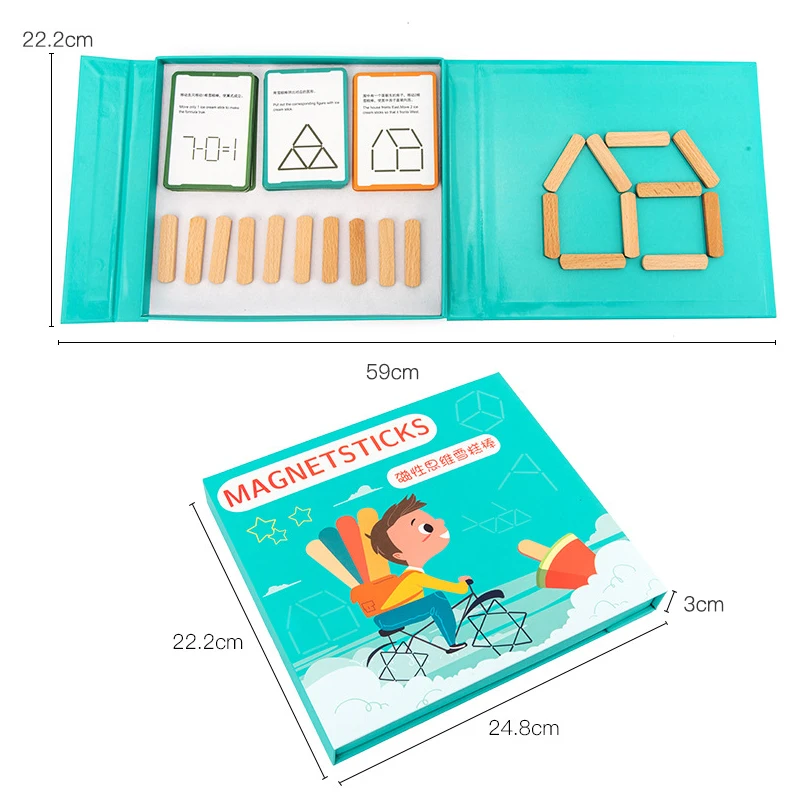 Детские деревянные игрушки Магнитные головоломки Tangram логическое мышление игра