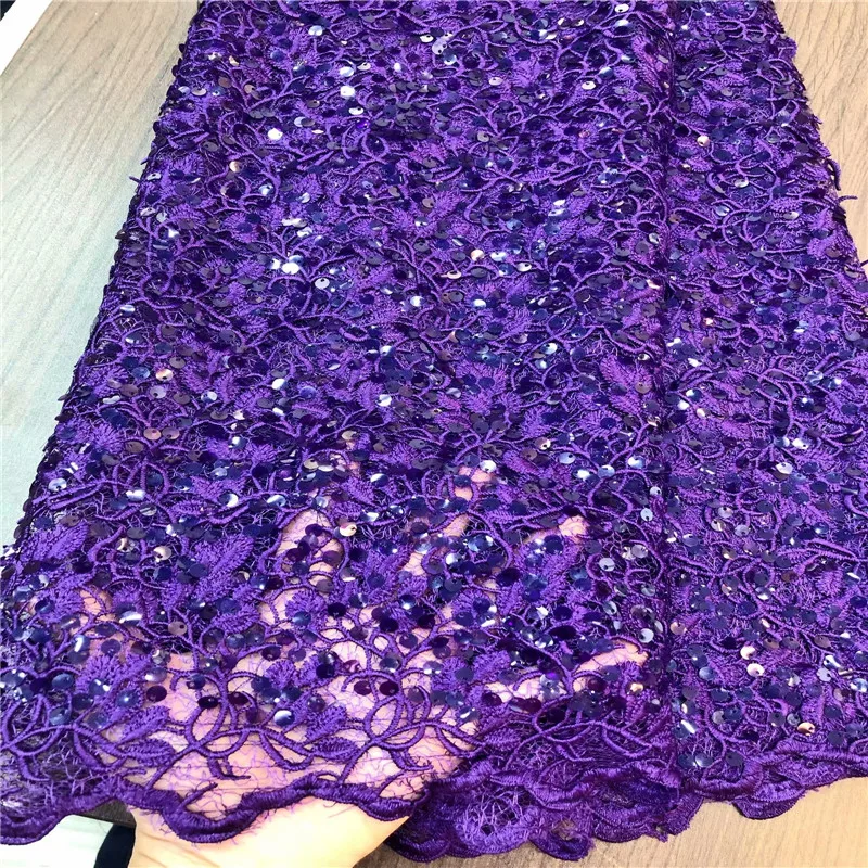 Африканская кружевная ткань Вышитое кружево с бусинами африканская