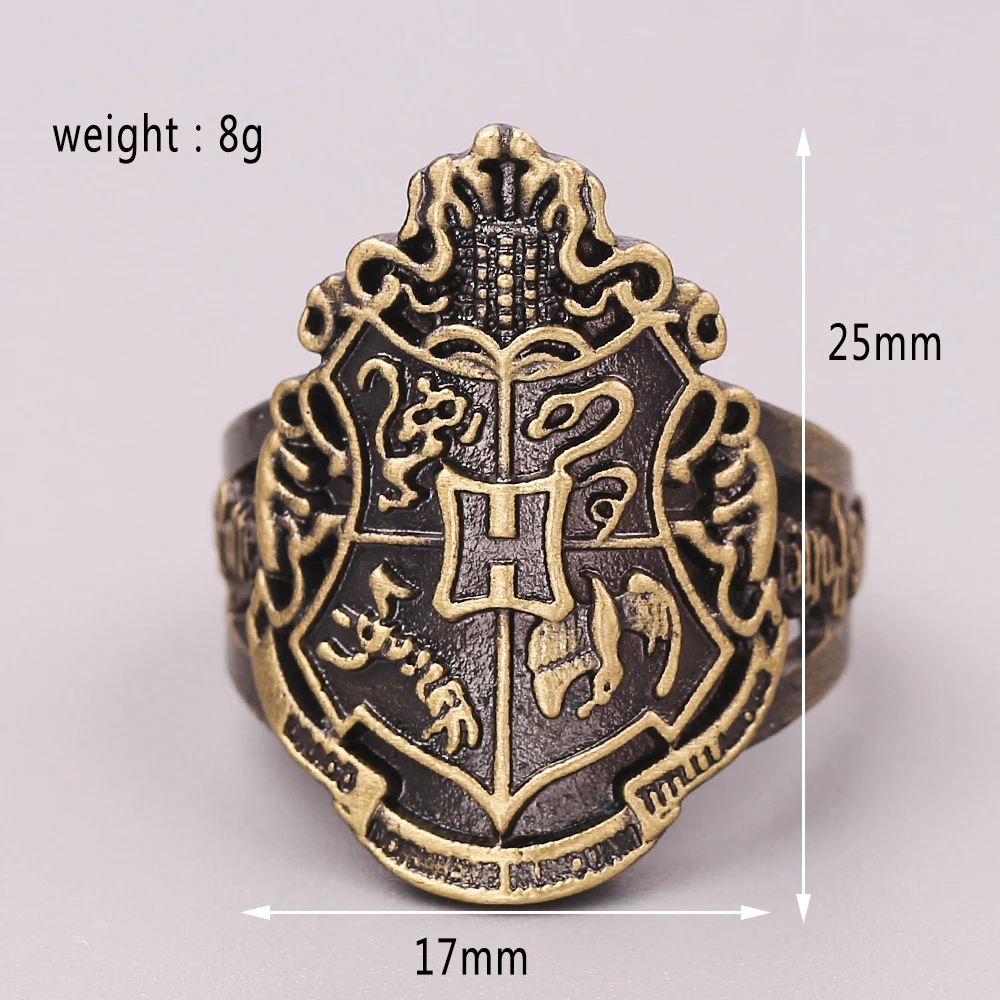 badges Панк мужские готические Хогвартс школьные кольца-значки Дары смерти Золотой снитч, кольцо, винтажное мужское перстень ювелирные изделия - Цвет основного камня: badges
