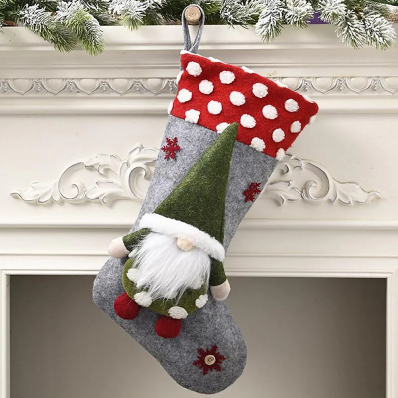 

Christmas Faceless Doll Stockings Socks Gift Kids Candy Bag Xmas Noel Santa Claus Sock Decoration Home Christmas Tree Ornamentss