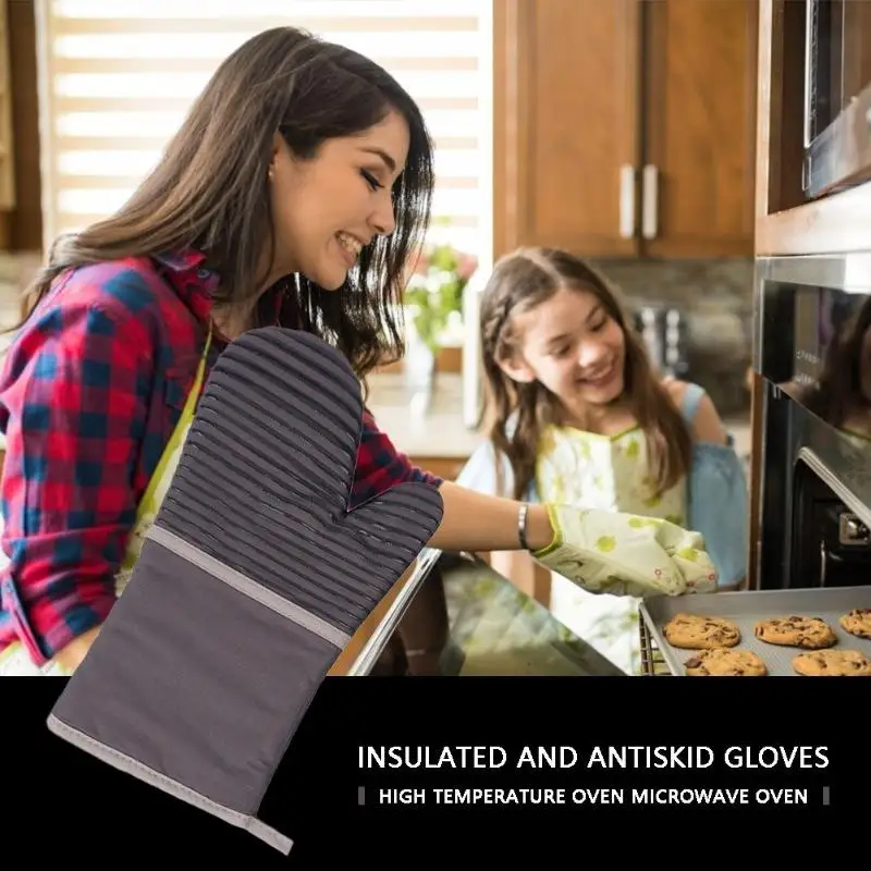 VKTECH 1 пара термостойкие Жаростойкие перчатки для духовки Силиконовые