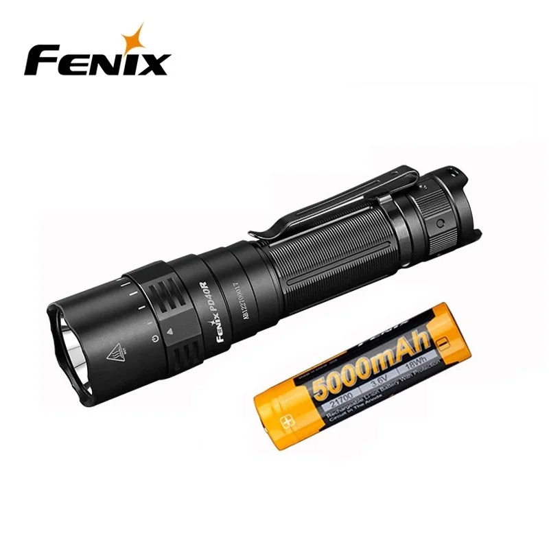 Светодиодный фонарик Fenix PD40R V2.0 зарядка по USB Type-C встроенный аккумулятор 3000 мАч/5000