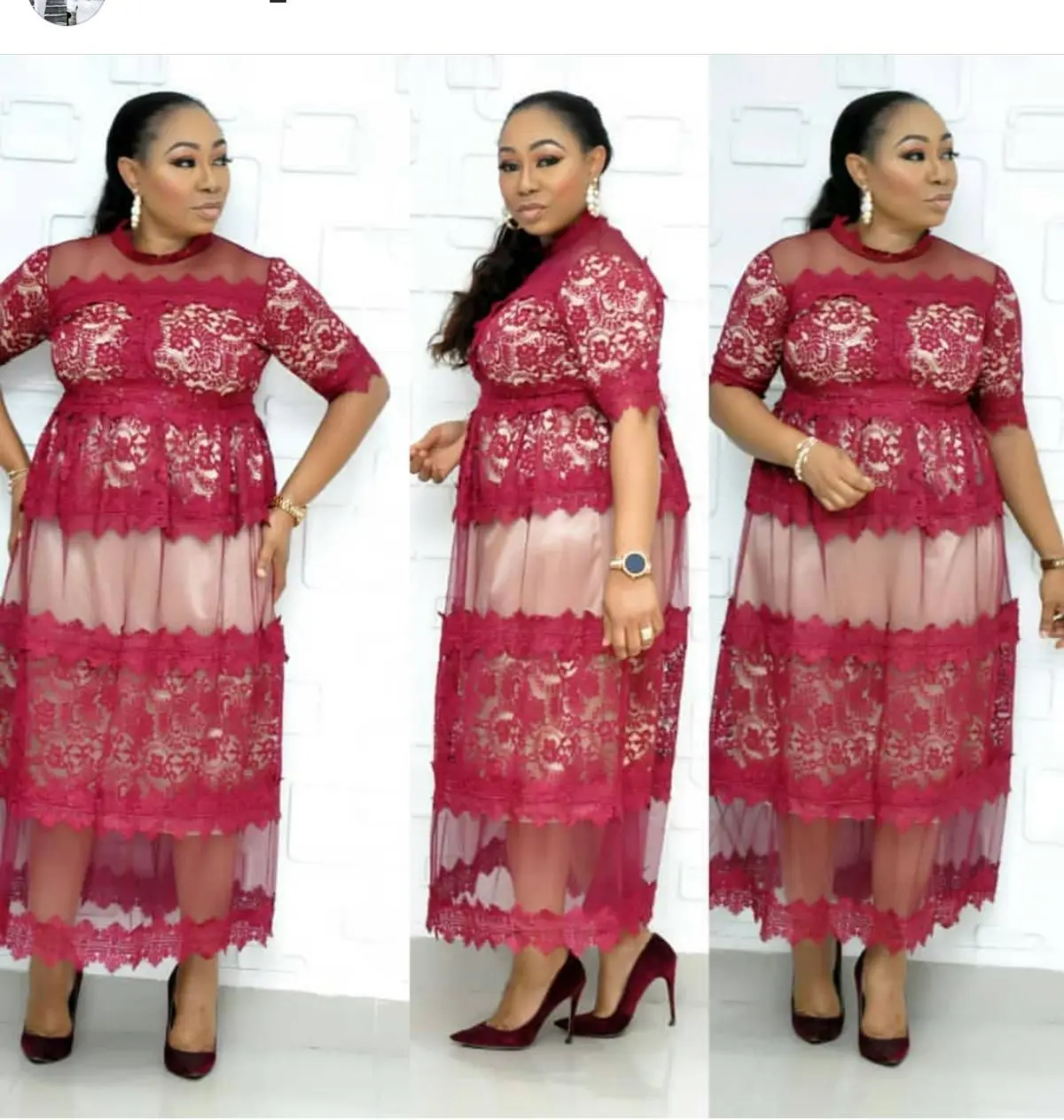 Мода 2020 женское кружевное Сетчатое платье в африканском стиле с высокой талией и