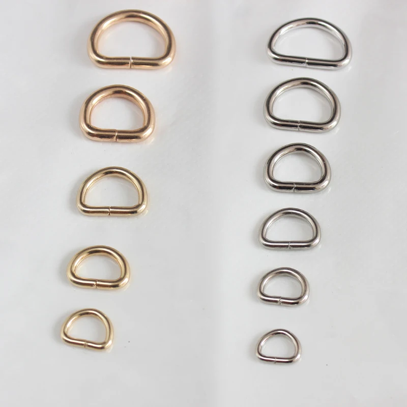 

10pcs 13mm/16mm/20mm/25mm silver black bronze gold type D ring Connection alloy metal shoes bag Strap Buckle Clasp DIY Accessory