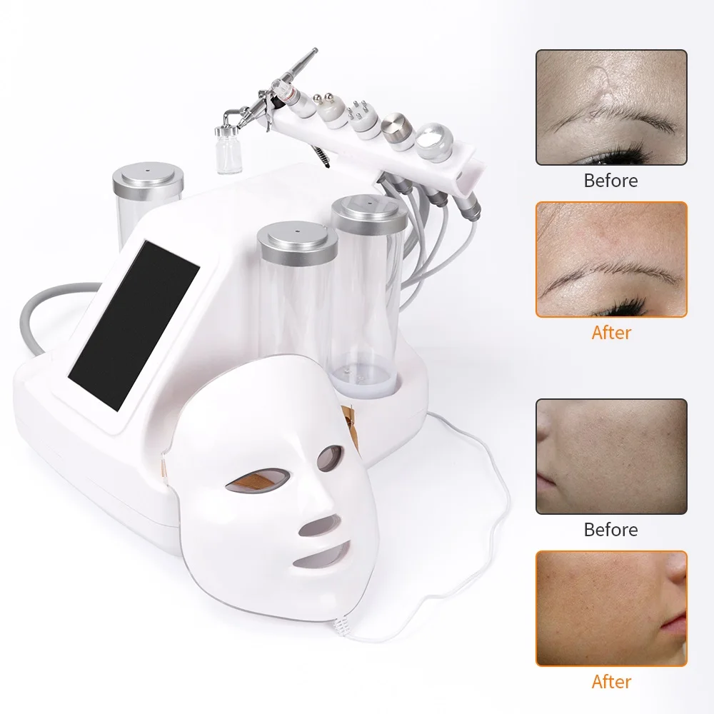 

7 In 1 Hydra Dermabrasion Peel Clean Skin Care BIO Light RF Vacuum Face Skin Cleaning Hydro Water Oxygen Jet Peel Machine