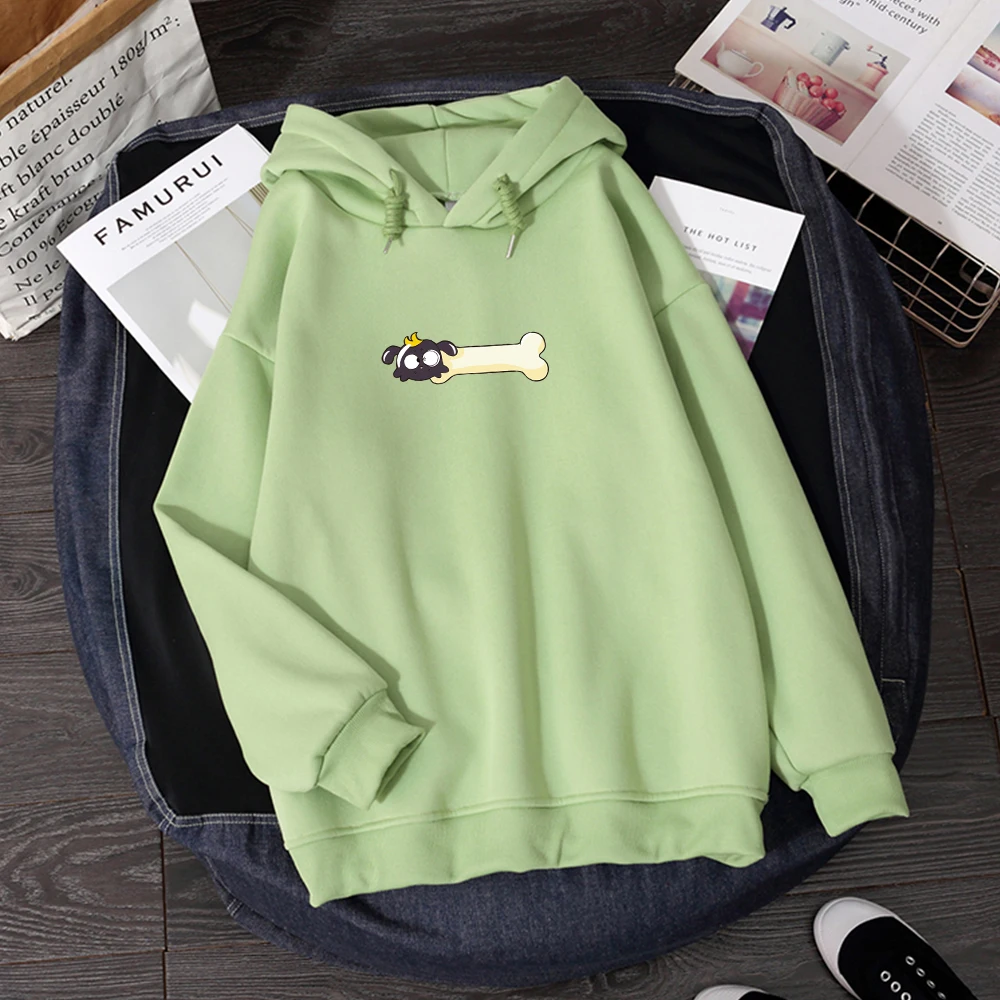 

Cat Kawaii Harajuku Hoody Female Itself Bone Cartoon Funny Hoodies Women Ullzang Cute Korean Style Sweatshirt Winter 90s Warm