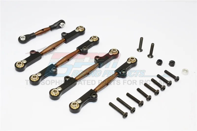 GPM SPRING STEEL COMPLETED ANTI-THREAD TIE ROD WITH ALUMINIUM ENDS For AXIAL YETI SCORE AX90068 RC Upgrade | Игрушки и хобби