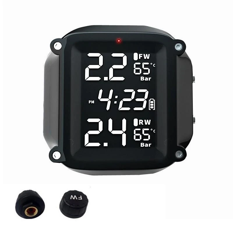 

Водонепроницаемый TPMS для мотоцикла, цифровой датчик давления в шинах, система датчиков температуры в шинах, Предупреждение светильник