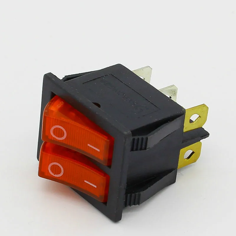 1 шт./лот 31*25 мм медные ножки лампы света DPST 6PIN оснастки включения/выключения