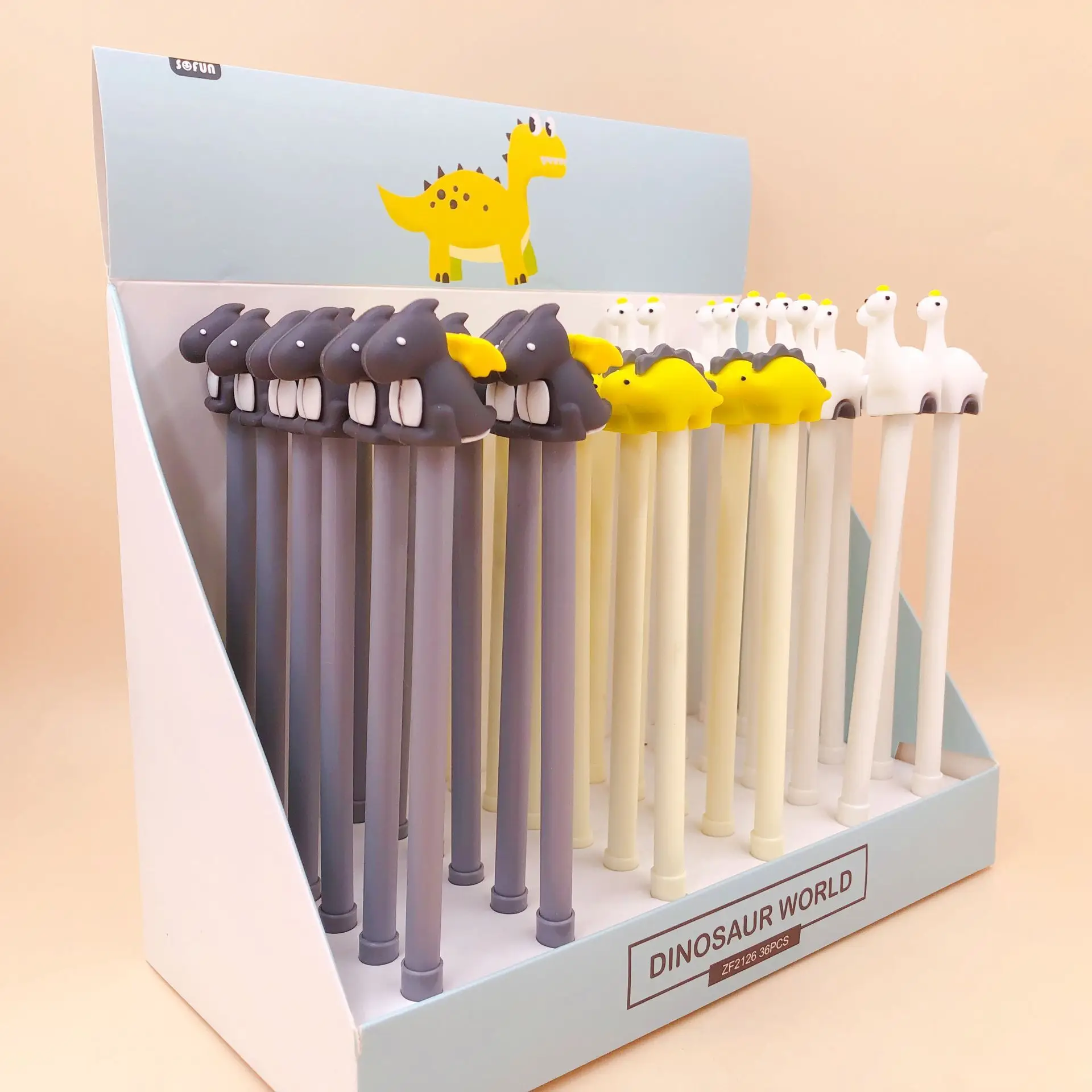 

36pcs/set Kawaii Dinosaur Gel Pens Black Gel Ink Pens for Writing Cute Office School Supplies Dinosaur Pen Wholesale