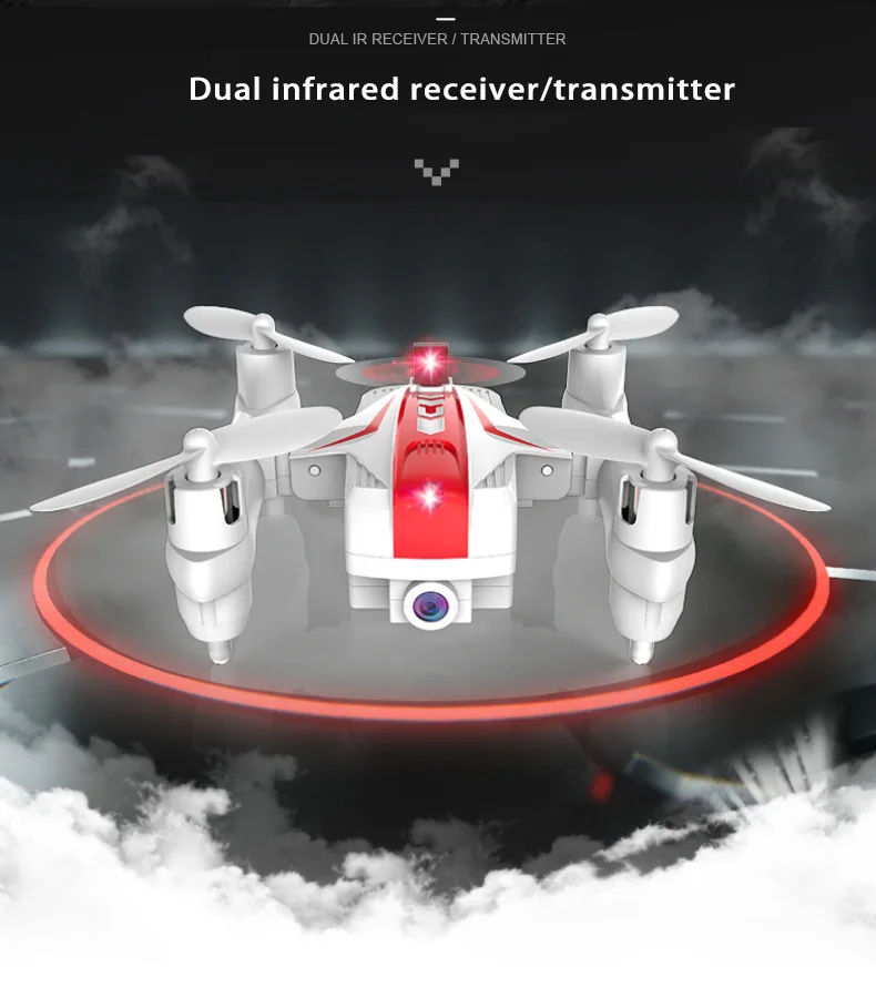 2в1 мини инфракрасный боевой беспилотник с Hd камерой 720P FPV wi-fi-квадрокоптер складная игрушка Rc для детей высота удержания включает в себя 2 дрона
