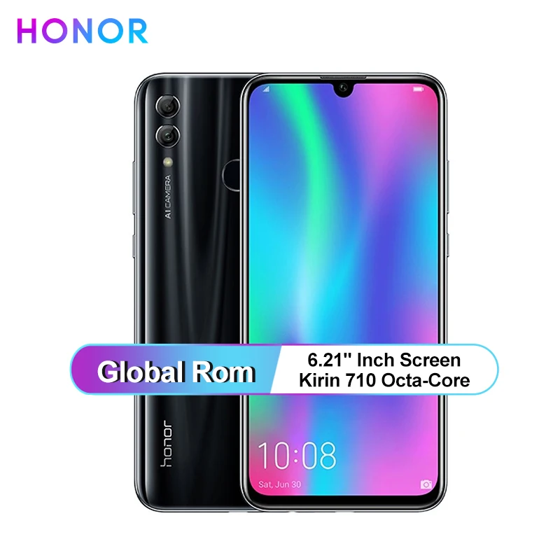 Мобильный телефон HUAWEI Honor 10 Lite 4G Android 9 0 6 21 дюймов FHD 4 ГБ 64 Kirin 710 четыре ядра