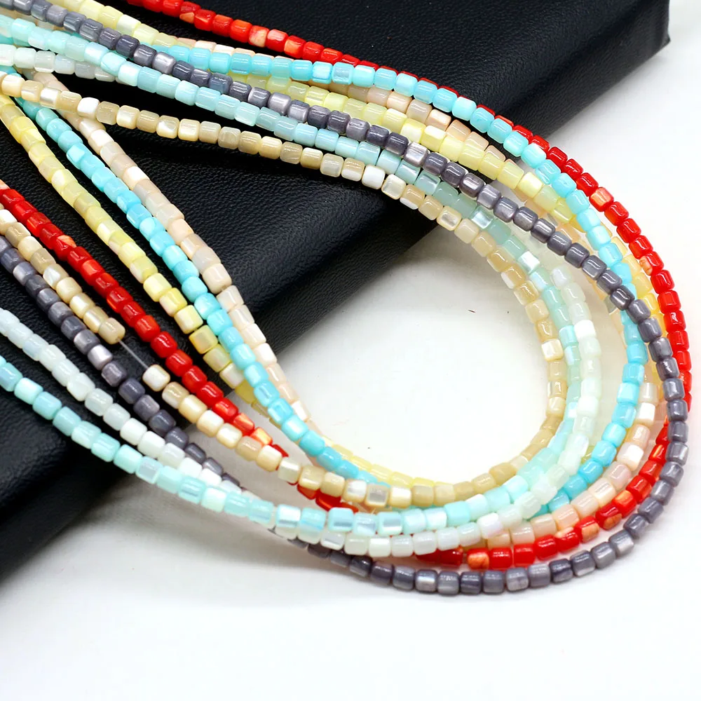 

Colorful Natural Freshwater Shell Cylindrical Beads 3.5x3.5mm for DIY Jewelry Making Necklace Earrings Accessories Gift