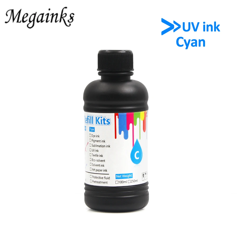 Мягкие УФ чернила для принтера Epson 250 1390 1400 1410 1430 W L800 L805 L1800 R290 R300 R1800 DX5 DX6 DX4 DX7