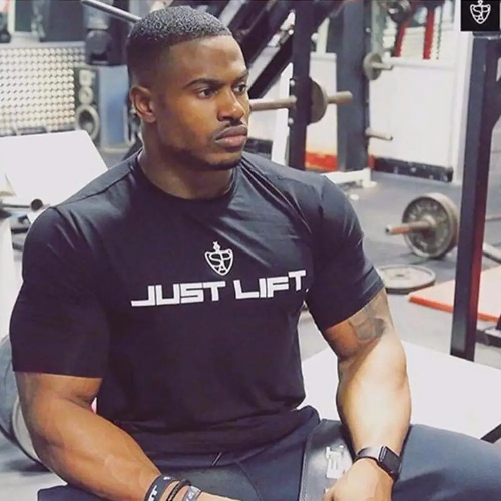 Футболка мужская Спортивная с коротким рукавом хлопковая тенниска для