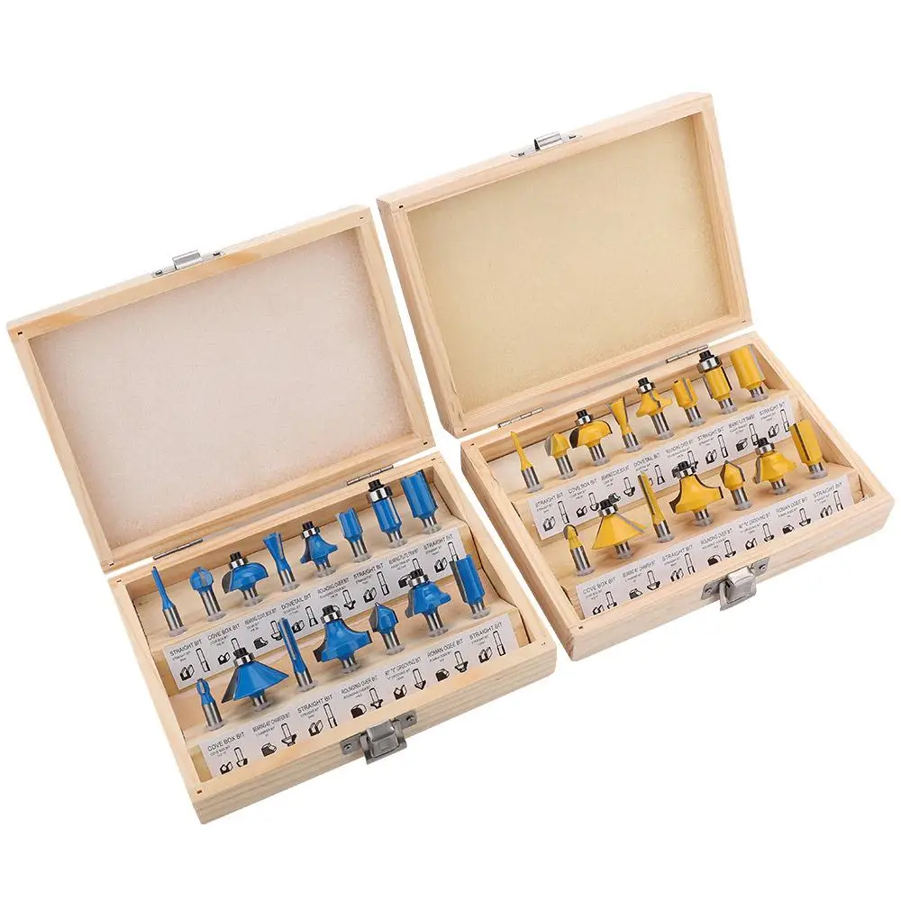 

Portable Woodworking Rotary Tool 15 Pcs/Set Drill Bits Wood Power Tools Shank Router Bit Woodworking Cutter 1/4 Hole Saw Set