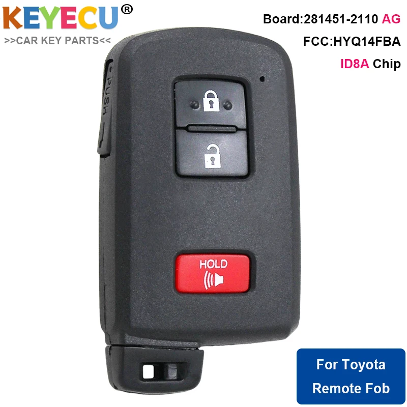 KEYECU OEM умный пульт дистанционного управления автомобильный ключ для Toyota Prius C Tacoma