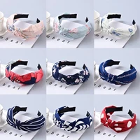 1pc new fashion top knot hair bow headband elastic hairband for women hair accessories flower headband hair band for girls