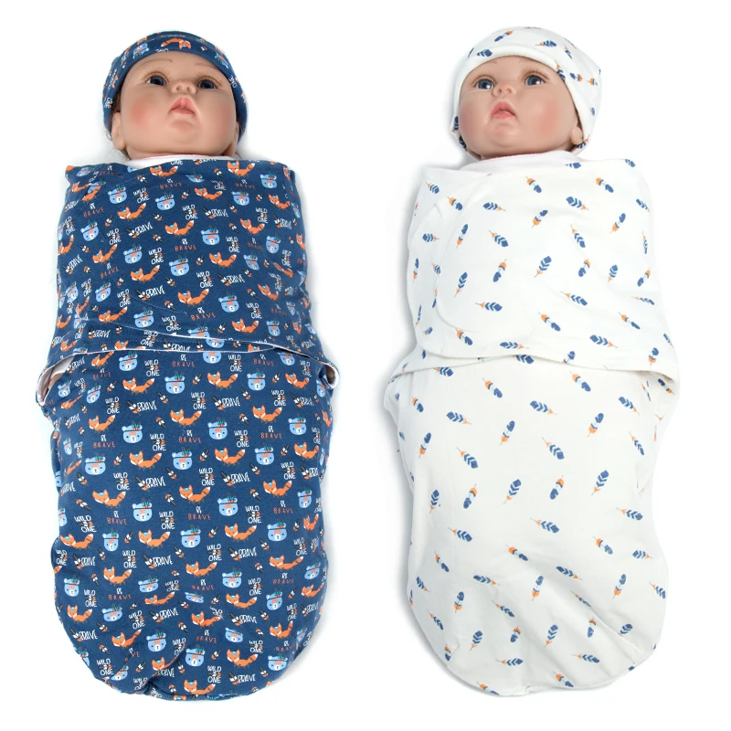 2 pcs/pack Newborn Baby Swaddle Wrap for 0-3 month Infant Sleeping Bag | Мать и ребенок