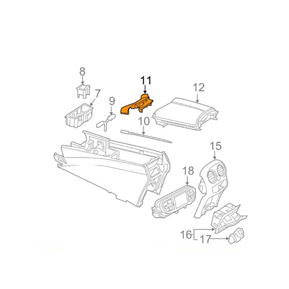 

For Mercedes-Benz W205 C180 C200 C260 C300 GLC260 GLC300 Console armrest cover switch button Central storage box switch A2056803