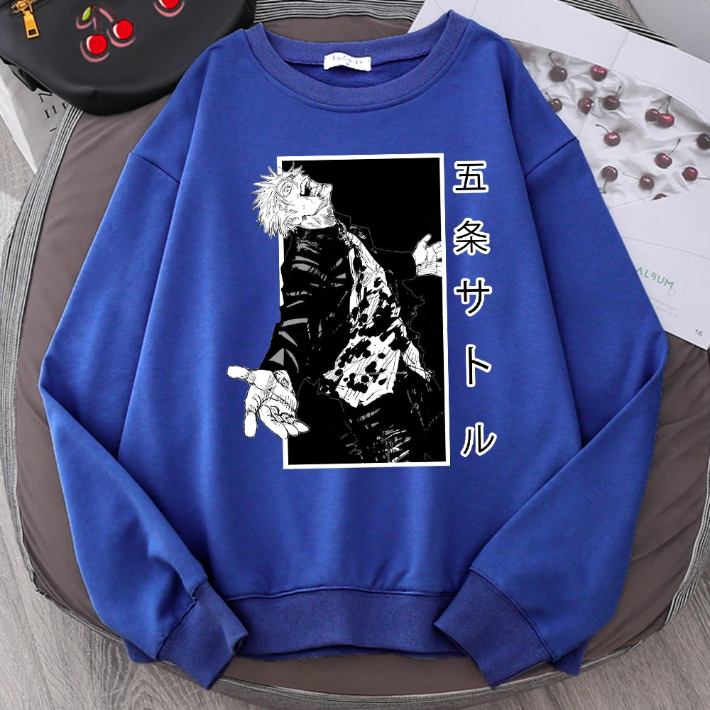

Jujutsu Kaisen Gojo Satoru Sweatshirt Male Harajuku Cartoon Hoodies Autumn Harajuku Streetwear Comfortable Tracksuit For Men