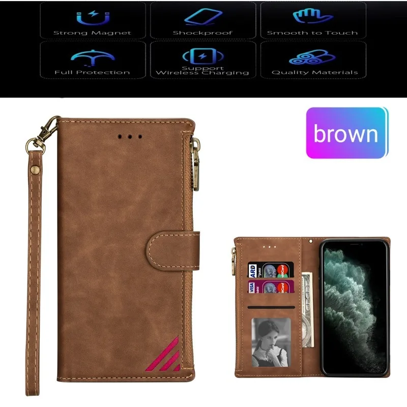 Комбинированный Магнитный флип-чехол для iPhone 11 Pro Max X XR XS 7 8 6 6s Plus SE2020 кожаный