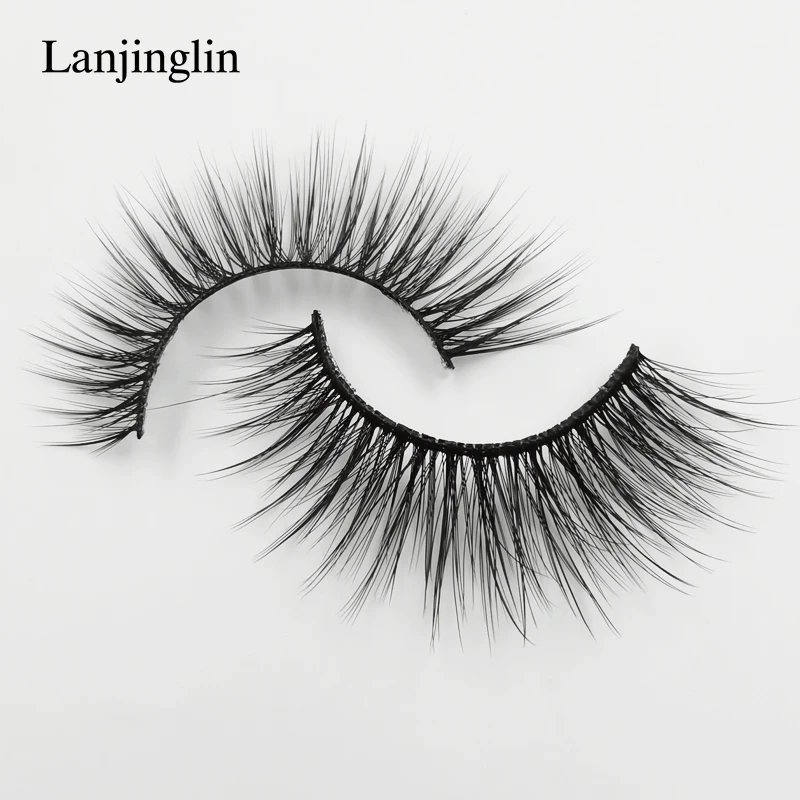 LANJINGLIN 4 пары натуральные норковые ресницы длинные Искусственные ресницы cils макияж ручной работы Мягкие 3d норковые ресницы пушистые накладные ресницы