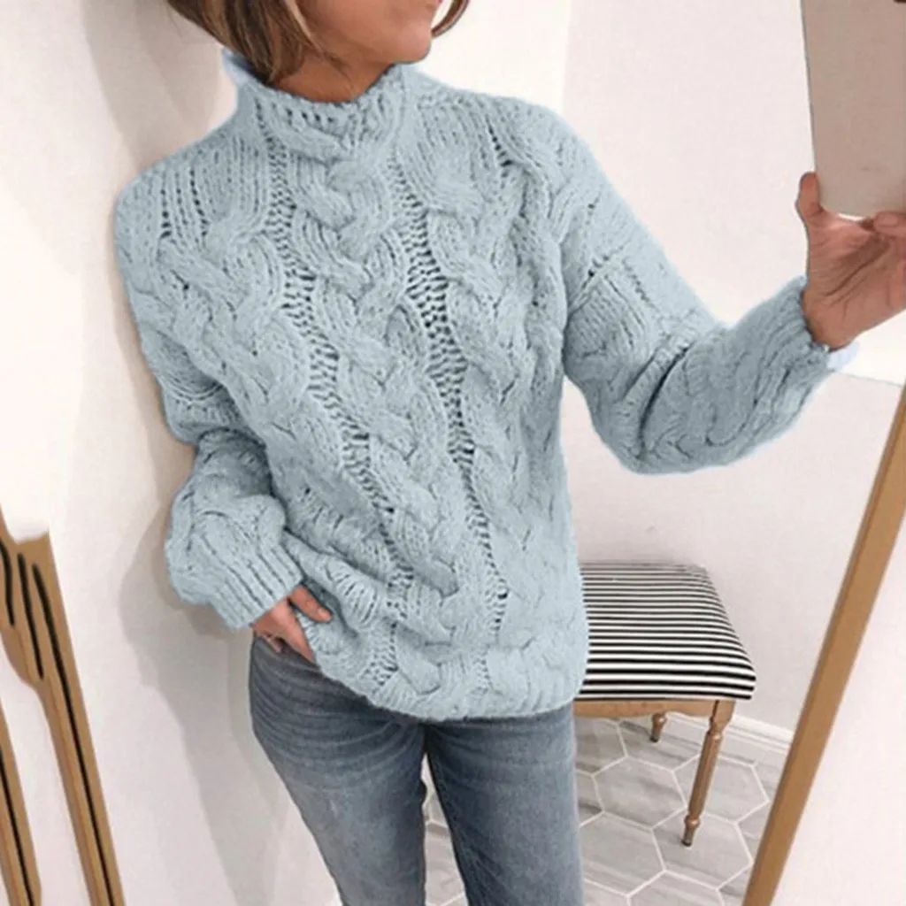 MISSOMO Autumn winter Knit Sweater Women Pullover Turtleneck Casual Slim Fit Long Sleeve Elastic Short Sweaters Pull Femme 10 | Женская