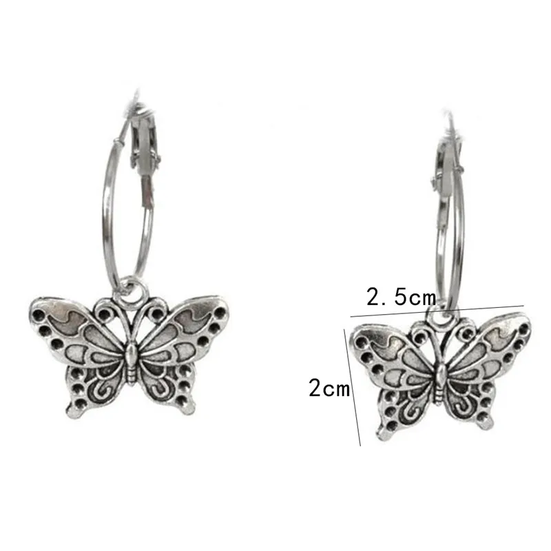 Серьги в стиле ретро с бабочками для женщин и девушек серьги золотого цвета