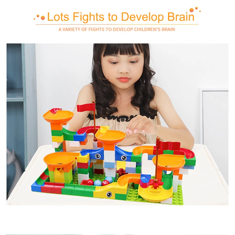 43 352 шт Строительные блоки с шариковой дорожкой мраморная гонка бег лабиринт мяч